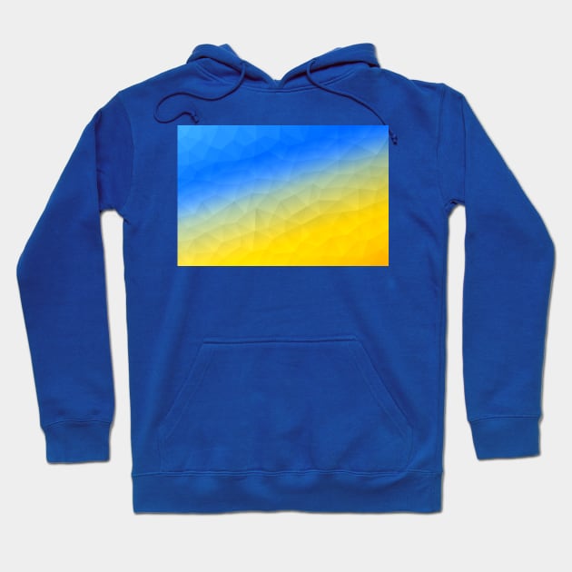 Ukraine yellow blue geometric mesh pattern 2 Hoodie by PLdesign